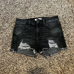 Black Guess jean shorts